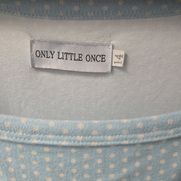 Blue and Cream Ruffled Dress Set - Picture 4 of 4